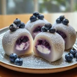 Blueberry Cream Mochi Buns