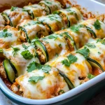 Cheesy Zucchini Chicken Enchiladas