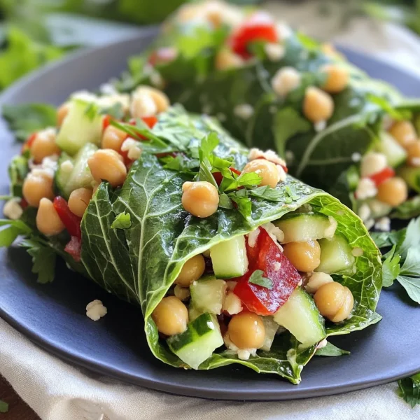 Chickpea Tahini Collard Wraps