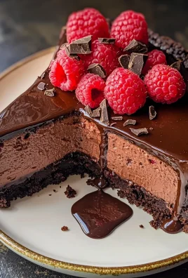 Dark Chocolate Raspberry Cheesecake