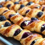 Delicious Blackberry Goat Cheese Puff Pastry Twists