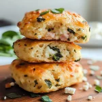 Delicious Breakfast Protein Biscuits with Spinach and Cheese