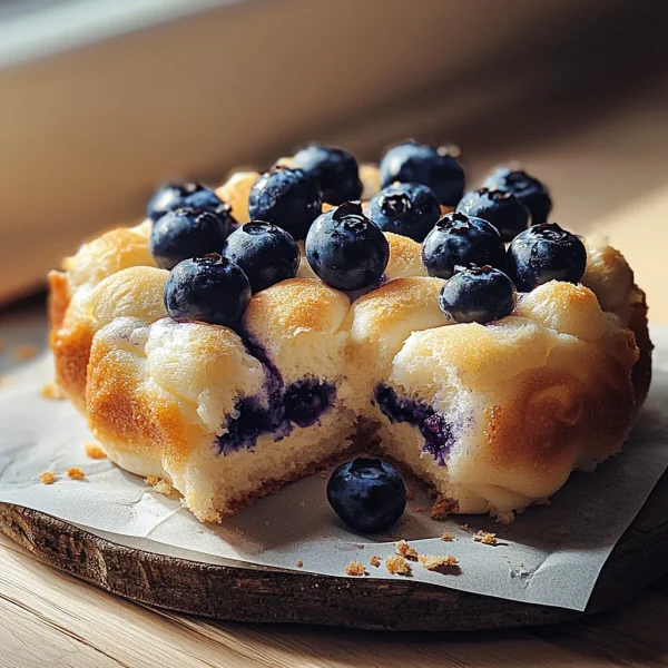 Fluffy Cottage Cheese Blueberry Cloud Bread