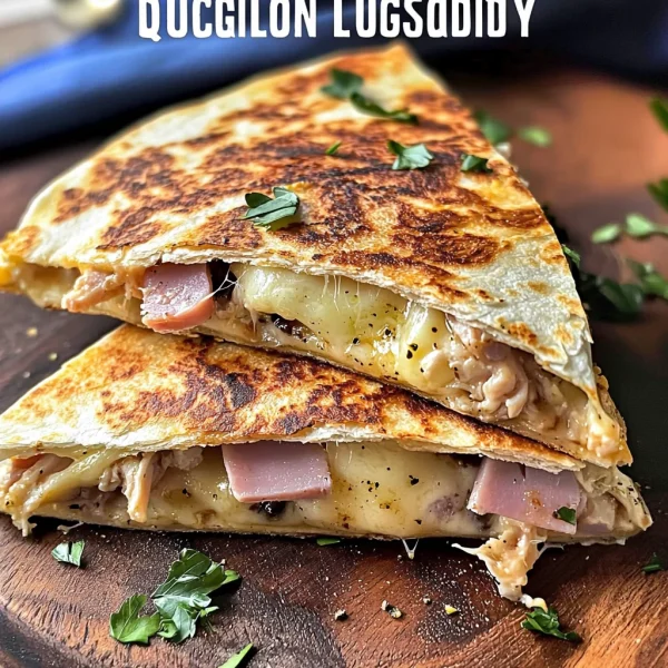 Keto Chicken Cordon Bleu Quesadilla