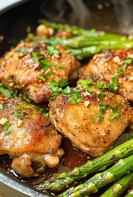 Keto Garlic Butter Chicken Thighs And Asparagus