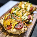 Keto Hasselback Antipasto Stuffed Chicken