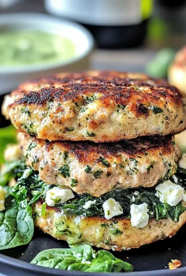Keto Spinach Feta Turkey Burgers