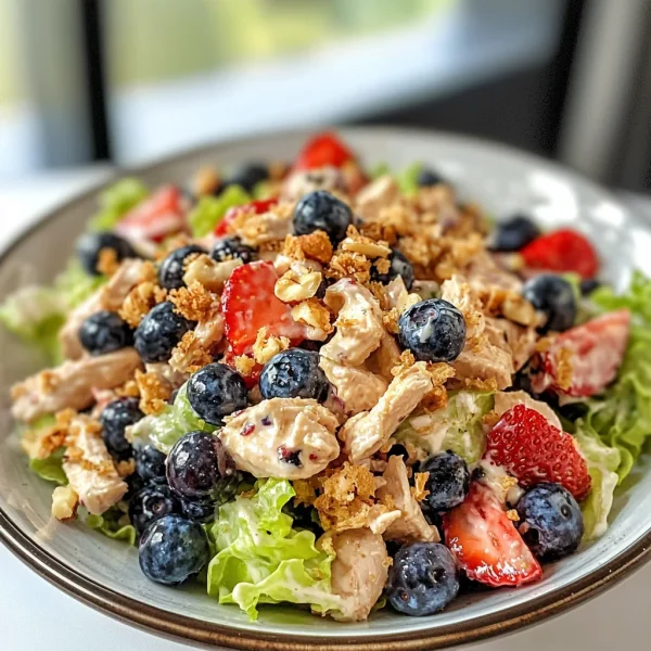 Keto Summer Berry Chicken Salad