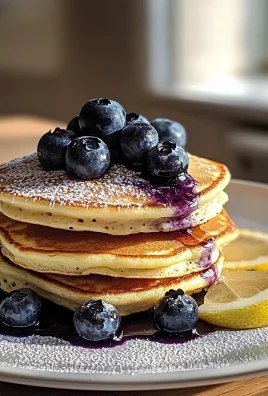Lemon Blueberry Ricotta Pancakes