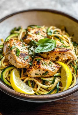 Lemon Garlic Chicken Zoodles