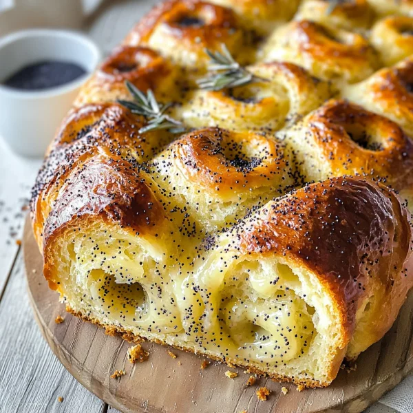 Lemon Poppy Seed Pull-Apart Bread