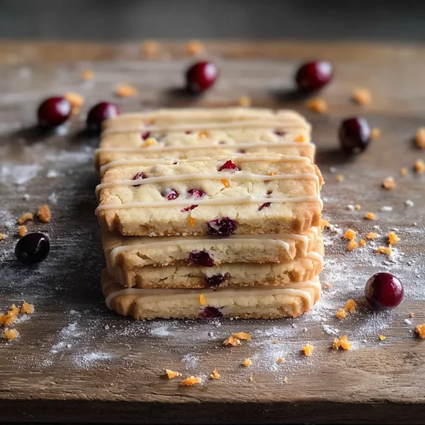 Orange Cranberry Shortbread Cookies