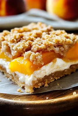 Peaches and Cream Crumble Bars