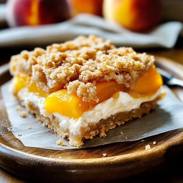 Peaches and Cream Crumble Bars