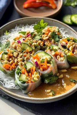 Spring Roll Salad with Peanut Dressing