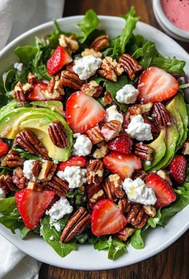 Strawberry & Goat Cheese Salad With Candied Pecans