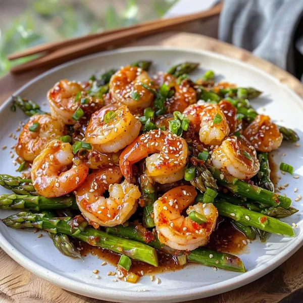 Sweet Chili Shrimp with Asparagus