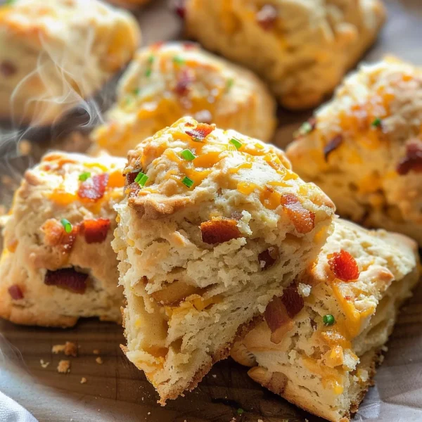 Air Fryer Apple Cheddar Bacon Scones