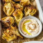 Air Fryer Artichoke Hearts with Garlic Aioli (Keto and Low Carb)