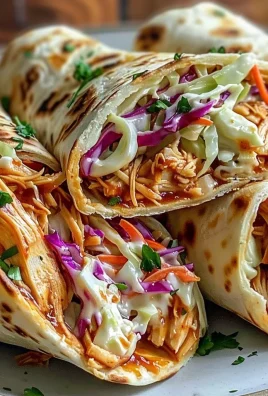 BBQ Chicken Coleslaw Wraps