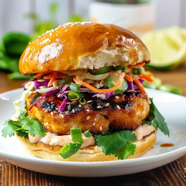 Chicken Teriyaki Burgers with Sesame Slaw