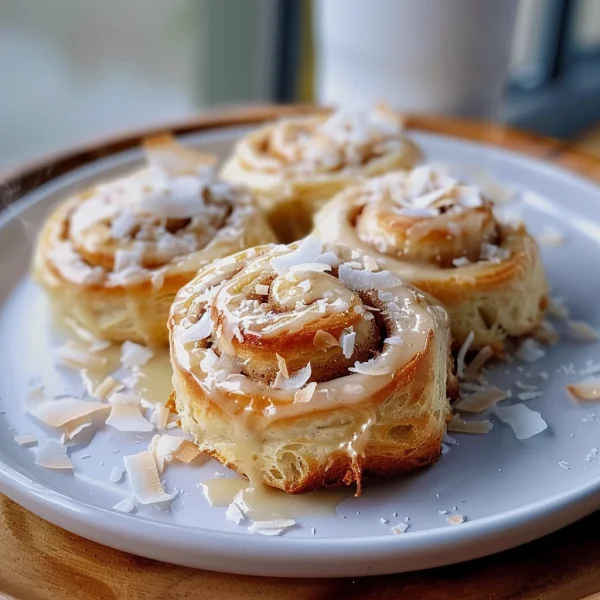 Coconut Cream Cinnamon Rolls