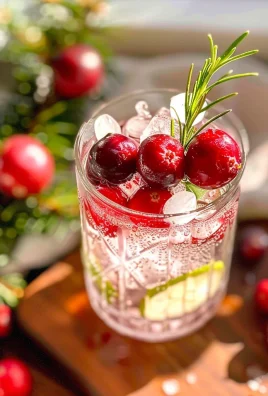 Cranberry Gin and Tonic with Rosemary
