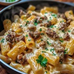 Creamy Parmesan Beef Rigatoni
