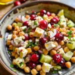 Feta & Cranberry Chickpeas with Lemon Vinaigrette