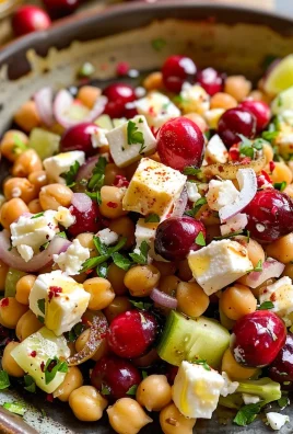 Feta & Cranberry Chickpeas with Lemon Vinaigrette