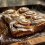 Frosted Gingerbread Cinnamon Rolls