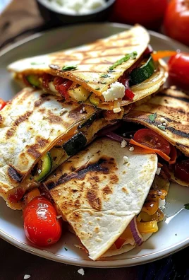 Grilled Mediterranean Veggie Quesadillas