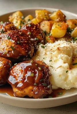 Honey Bbq Chicken & Creamy Garlic Parmesan Potatoes