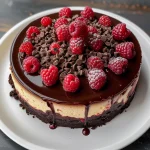 Indulge in Decadent Dark Chocolate Raspberry Cheesecake