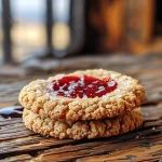 Indulgent Buttery Raspberry Crumble Cookies with Sweet Jam Filling
