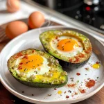 Keto Air Fryer Avocado Baked Egg