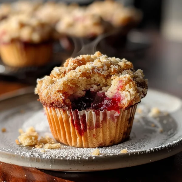 Leftover Cranberry Sauce Coffee Cake Muffins