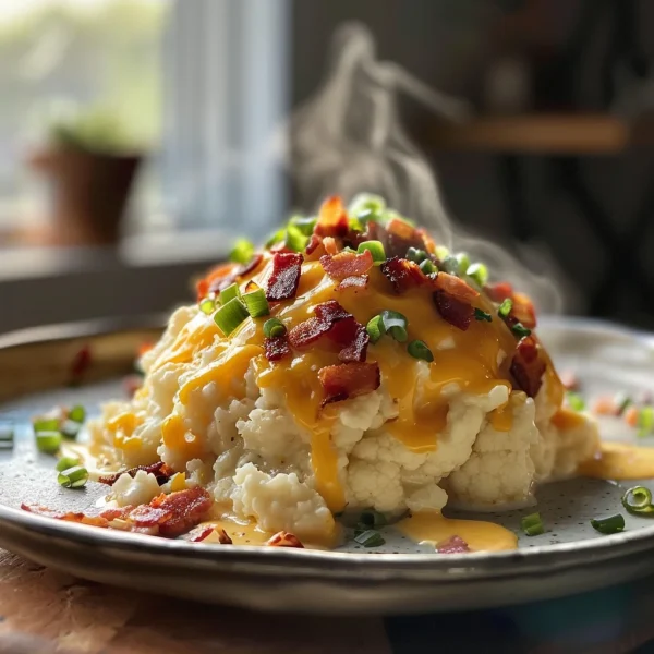 Loaded Cauliflower Rice {Super Cheesy!}