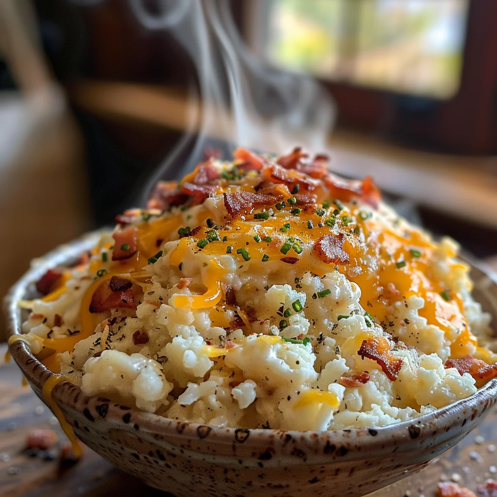 Loaded Cauliflower Rice {Super Cheesy!} image 2