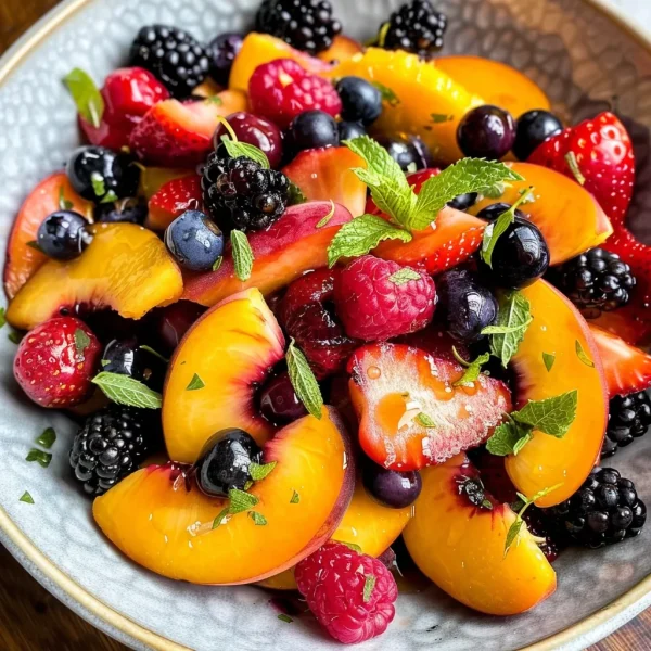 Peach Berry Fruit Salad