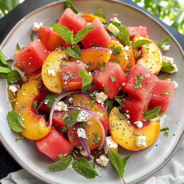 Peach Watermelon Salad: Refreshing Summer Delight Awaits!