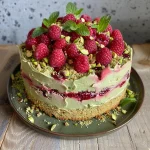 Pistachio Raspberry Cake
