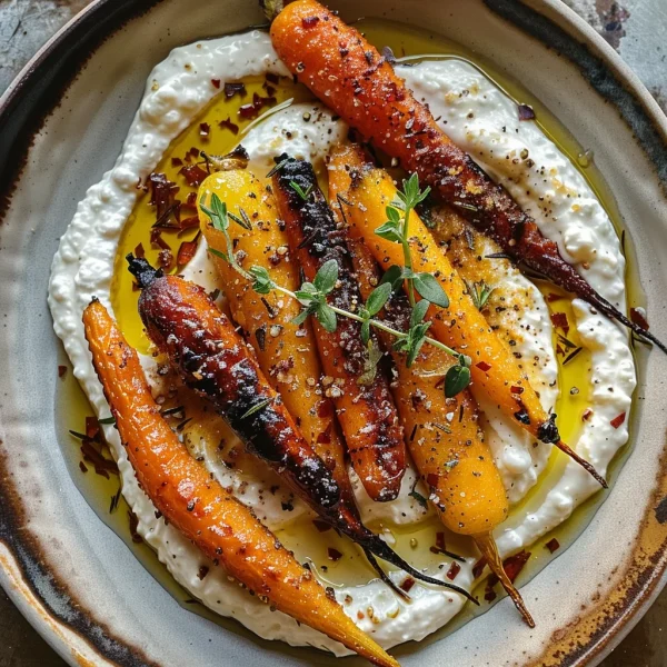Roasted Carrots with Whipped Ricotta & Hot Honey
