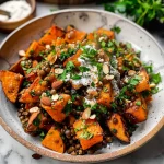 Roasted Sweet Potato Salad with Lentils