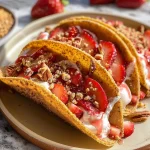 Strawberry Crunch Cheesecake Tacos