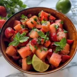 Strawberry Watermelon Salad with Honey-Lime Vinaigrette