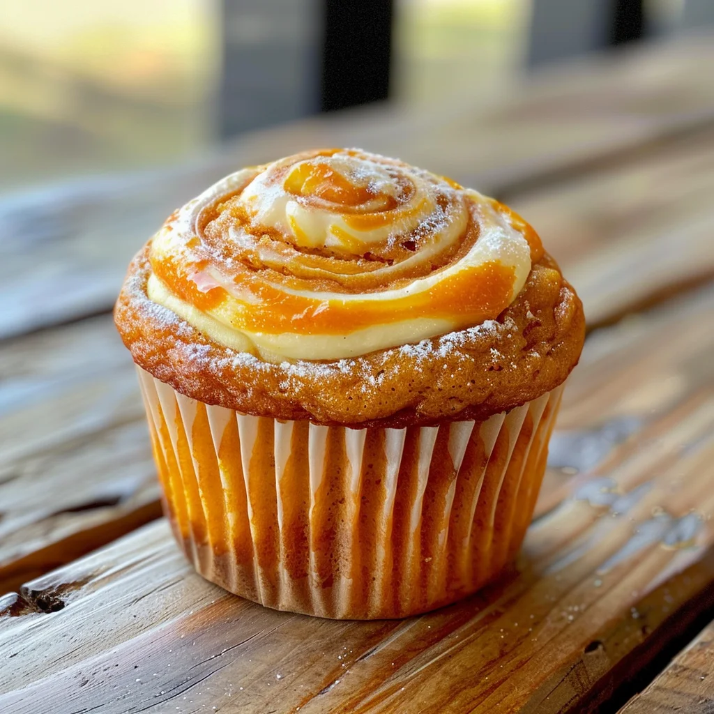 Swirled Pumpkin Cream Cheese Muffins image 4