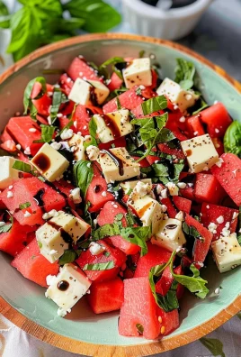 Watermelon Basil Feta Salad