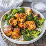 Air Fryer Chicken Bites and Broccoli