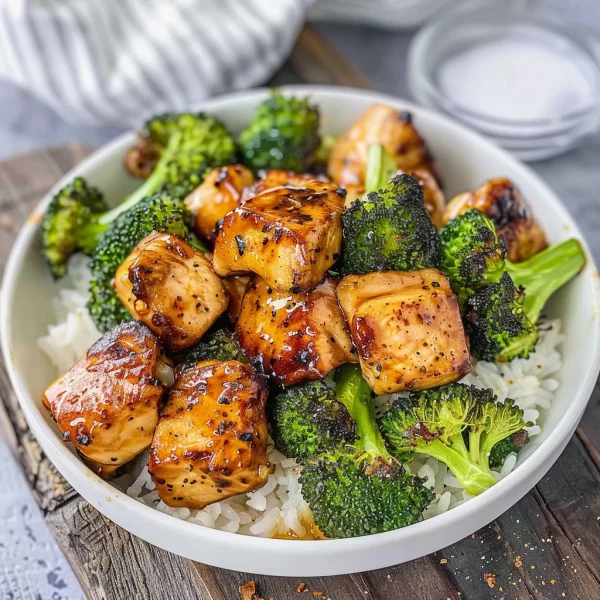 Air Fryer Chicken Bites and Broccoli
